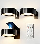 JKHTBDM 3 Pack Picture Lights for Wall, 2000mAh Battery Operated Lights with 3 Color Temps &amp; 12 R...