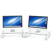 2 Pack Computer Monitor Stand Riser Multi Media Desktop Stand for Flat Screen LCD LED TV, Laptop/...