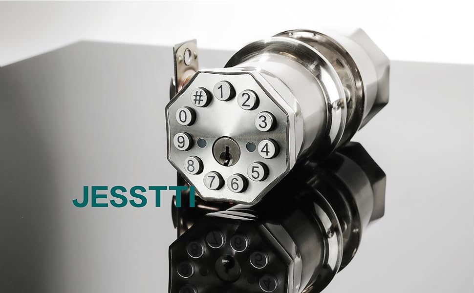 Smart Door Knob with Keypad and Key