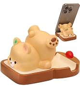 Meroqeel Cartoon Bread Bear Cell Phone Stand for Desk, Cute Statue Phone Holder for Lovely Women ...