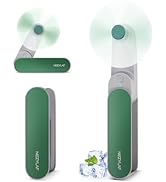 Nezylaf Handheld Mini Fan, 2 Speeds Rechargeable Travel Fan[9-15 Working Hours], Portable USB Sma...