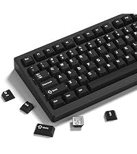 Womier PBT Keycaps Set 130 Keys, Custom White Japanese Keyboard Doubleshot Dye Sub Side Print Shine ...