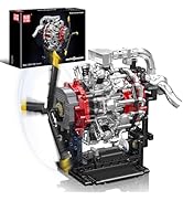 Mould King 10211 Radial Aircraft Engine Building Sets, Intelligent Chip Drive Engine Model Kit Th...