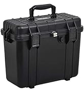 MEIJIA Waterproof Portable Equipment Hard Case with Foam Included, Elgeant Black,Fit for Drones,C...