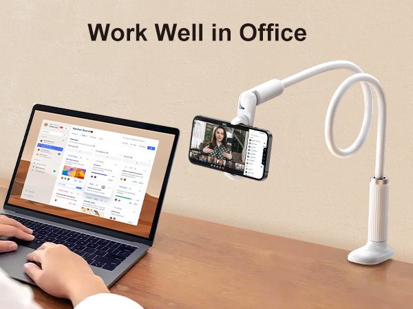 HIYJEN Gooseneck Phone Holder for Bed Laying Down with Clamp