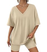 Trendy Queen Womens Two Piece Lounge Sets Summer Outfits 2025 Spring Fashion Vacation Tops Shorts...