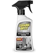 Cerama Bryte Stainless Steel Polish Spray, Streak-Free Shine, Clean and Protect, High Strength Fo...