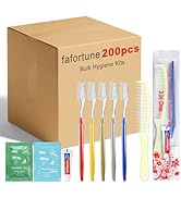 Bulk Hygiene Kits for Homeless,Disposable Toothbrushes with Toothpaste and Comb for Homeless Indi...