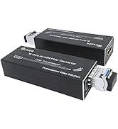 Hereta 4K HDMI Fiber Extender with SFP Module (LC Port) Mini Fiber Optical Transceiver Over Singl...