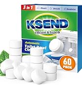 Ksend Toilet Bowl Cleaner Tablets 60 PCS - Automatic Toilet Bowl Cleaners with Bleach, Slow-Relea...