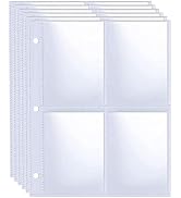 40 Pack 320 Pockets 2.5x3.5” Photocard Sleeves for A5 Mini 3 Ring Binder, Ultra-Clear K-pop Card ...