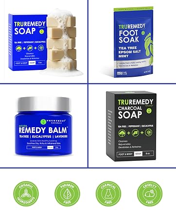Truremedy Soap, Balm, Foot Soak and Charcoal Soap Bar