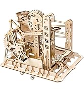 ROKR 3D Wooden Puzzles Marble Run Set - Mechanical Model Kit for Adults DIY Roller Coaster Toys G...