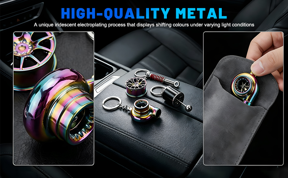 Our key chains are made of high quality metal with no plastic parts.