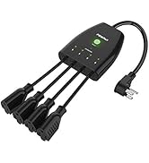 Outdoor Smart Plug, Surge Protector, POWRUI Smart Power Strip with 4-Outlet Extender, Remote Cont...