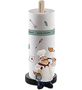 Suwimut Chef Style Paper Towel Holder, Resin Crafts Display Chef Figurines Creative Roll Paper St...