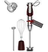 MegaWise Pro Titanium Reinforced 3-in-1 Immersion Corded Hand Blender, Powerful MOTOR with 80% Sh...