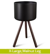 Mid-Century Metal Flowerpot with Stands