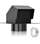 Trivd Frol 4 Inch Roof Vent Cap, Heavy Duty Galvanized Steel Removable Roof Exhaust Vents for Hou...