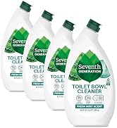 Seventh Generation Toilet Bowl Cleaner Fresh Mint scent 4 Pack Without Chlorine Bleach Ammonia Fr...