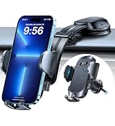 HTU Upgraded Strongest Suction Car Phone Holder Bendable Arm, Never Block View Rotatable Cellphon...