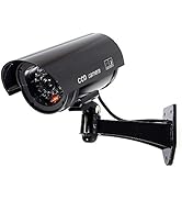 F FINDERS&amp;CO Dummy Security Camera, Fake CCTV Surveillance System with Realistic Red Flashing Lig...