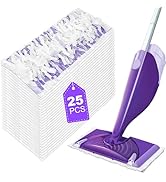 25 Count Wetjet Pads Refills, Disposable Mop Pad Refills Compatible with Swiffer Wet Jet Mops, Th...
