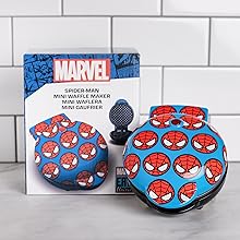 Uncanny Brands Marvel Spider-Man Mini Waffle Maker - Marvel Kitchen Appliance