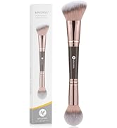 KINGMAS Foundation Makeup Brush, Double-ended Angled/Round Top Contour Brush for Beauty Blending ...