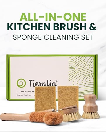 Tieralia All-in-one kitchen brush &amp; sponge cleaning set 