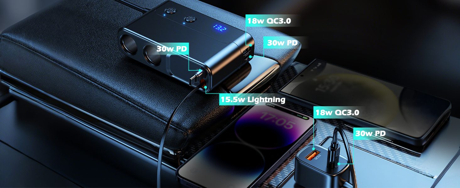 multi-port car phone charger