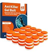 48 Pack Slow-Acting Ant Bait Gel Stations for Indoor &amp; Outdoor Eliminate Entire Ant Colony, Effec...