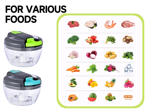  Manual Food Processor Vegetable Chopper