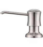Soap Dispenser for Kitchen Sink Brushed Nickel, Built-in and Refill-from-Top Design with Liquid H...