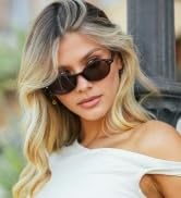 SOJOS Retro Trendy Polarized Sunglasses Womens Mens, Small Oval Round Sunnies for Women Men SJ2611