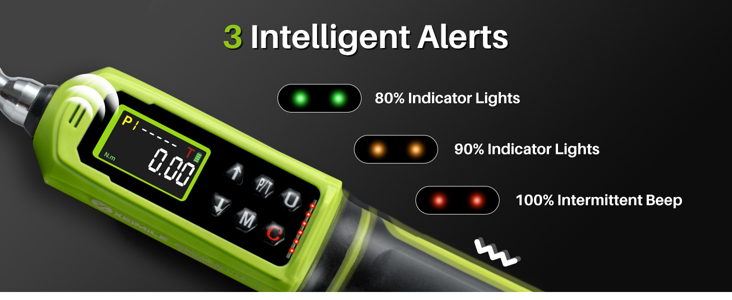 3 Intelligent Alerts of the Digital Torque Wrench