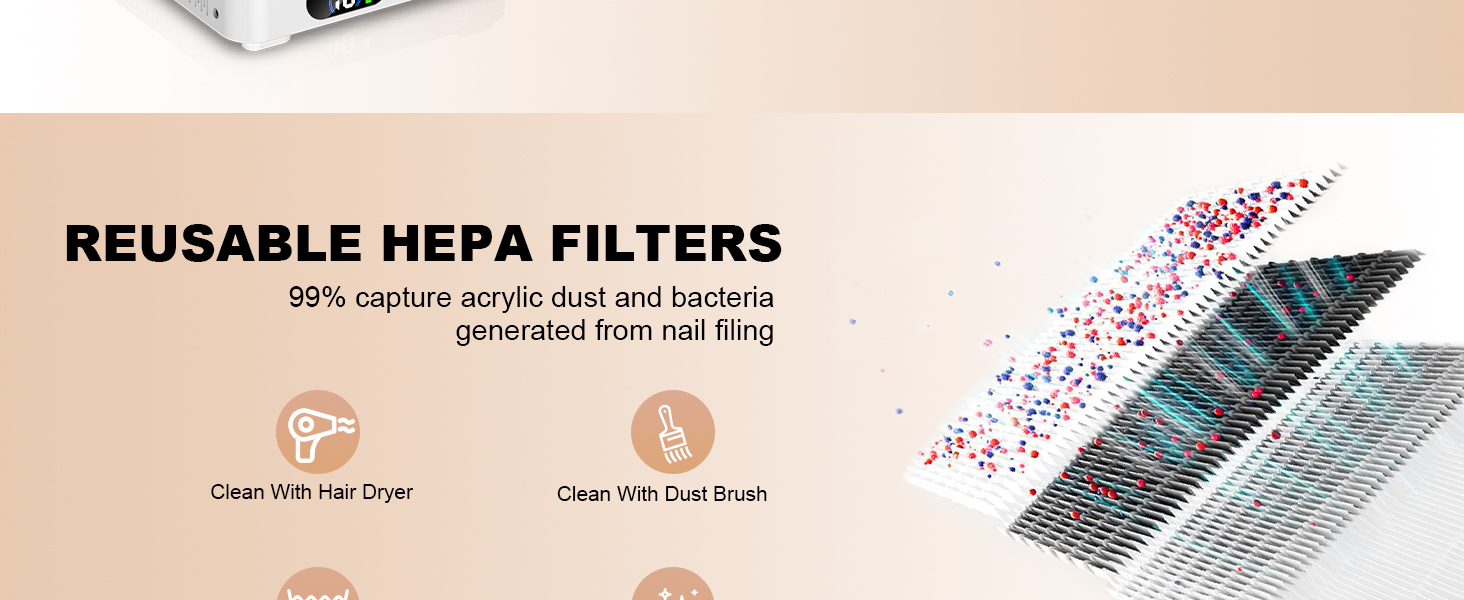 nail dust collector rechargeable