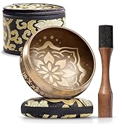 Tibetan Singing Bowl Set – Authentic Hand-Tuned Sound Bowl for Meditation – Complete Meditation B...