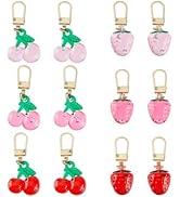 DICOSMETIC 12Pcs 6 Styles Zipper Pull Charm Bulk Alloy Resin Zipper Replacement Metal Zippers Dec...