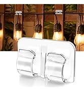 CHENYAOAI Hooks for Outdoor String Lights Clips, 20Pcs Wall Clips for Hanging Lights and Cables, ...