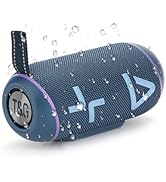 RUQQLA Bluetooth Speaker with Stereo Sound, Wireless Portable Speakers with RGB Lights, 24H Playt...