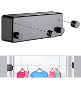 Retractable Clothesline |Indoor Outdoor Clothes Line | Heavy Duty Clothes Drying Laundry Line | W...