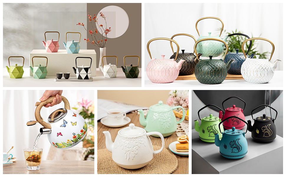 cast iron teapot tea kettle for stovetop stove top safe stove humidifier