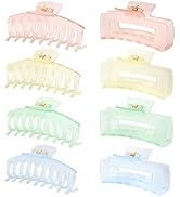 8 Pack 4.3"Large Hair Clips,2022 new summer models jelly frosted effect macaron Hair Clips for Wo...