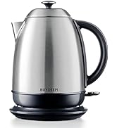BUYDEEM K640 Stainless Steel Electric Tea Kettle with Auto Shut-Off and Boil Dry Protection, 1.7 ...