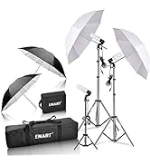 EMART Umbrella Photography Lighting Kit with 700W CFL 5500K Bulbs,Soft Light Continuous Reflectiv...