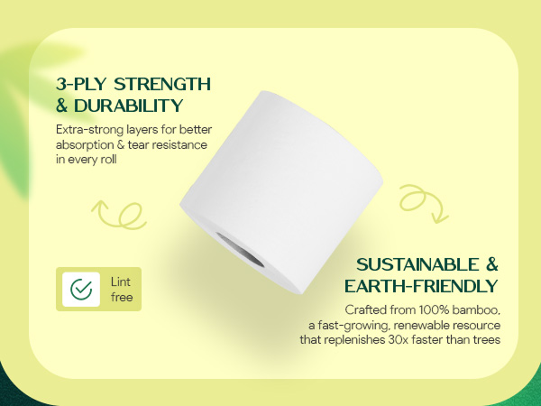 3-Ply Strength and Durability - Sustainable