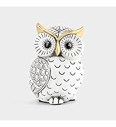 Owl Statue for Home Decor Accents,Owl Decor for Bookshelf Bedroom Living Room Office Table Desk M...