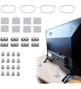 ZDRU 6 Pack No-Drill Adjustable TV Safety Straps, Adhesive Anti-Tip Earthquake TV Anchor Straps f...