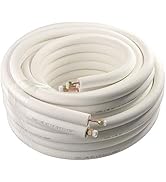 Wostore 50Ft. Mini Split Line Set Includes Two Pipes 1/4" &amp; 3/8" O.D. 3/8" Thickened PE Insulated...